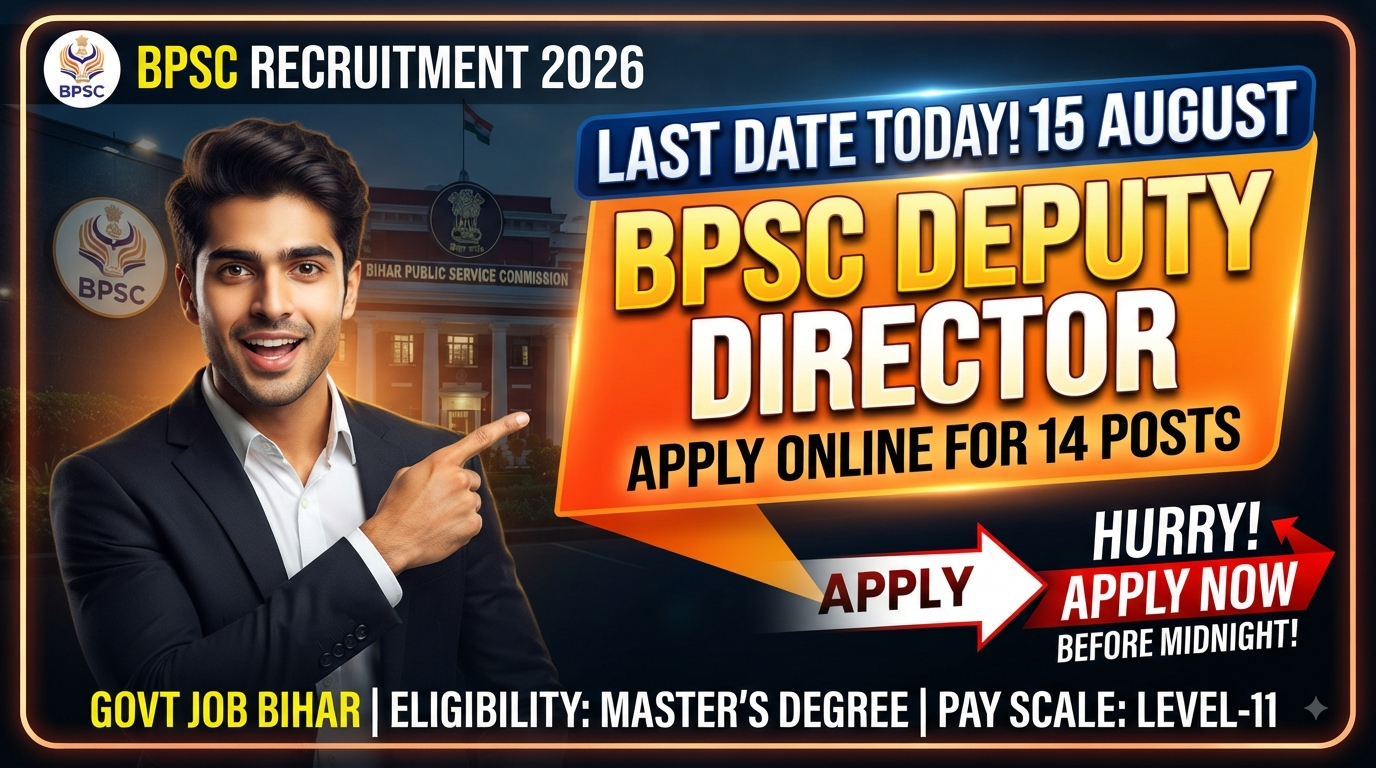Bihar BPSC Deputy Director Recruitment 2026