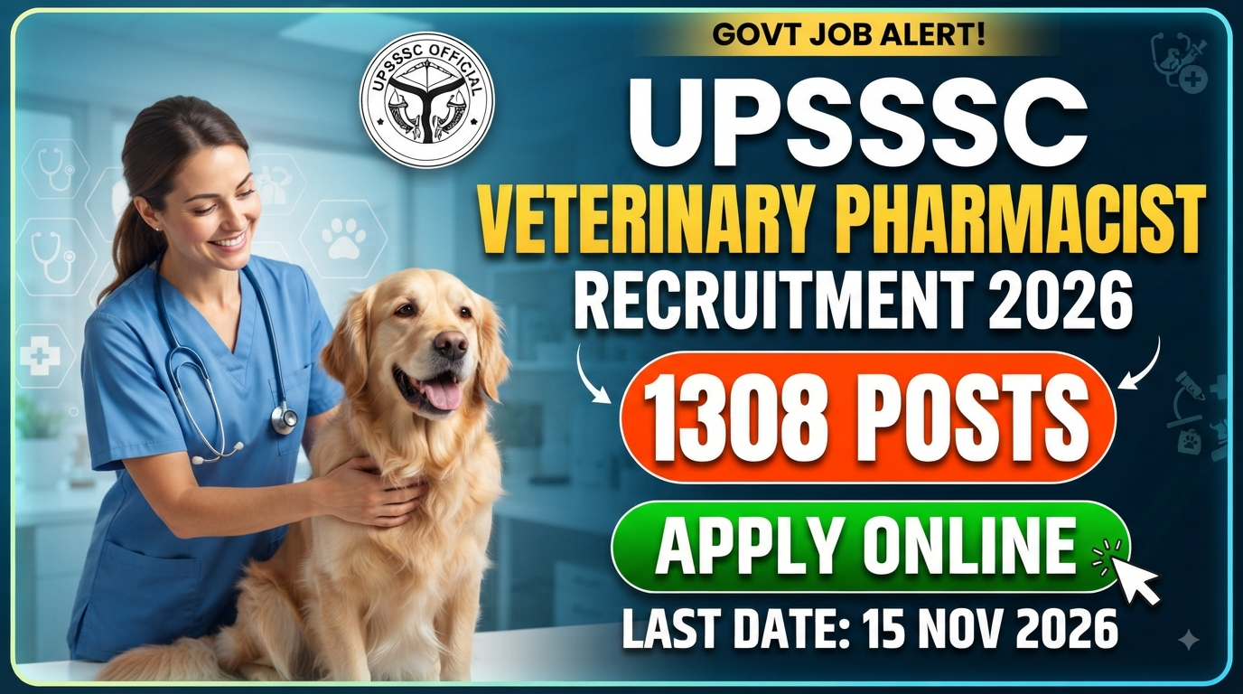 UPSSSC Veterinary Pharmacist Recruitment 2026
